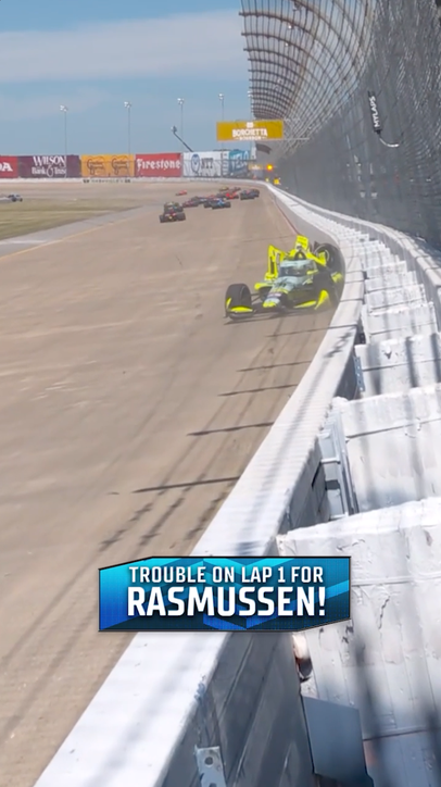 Christian Rasmussen crashes out on first lap of Borchetta Bourbon Music City Grand Prix