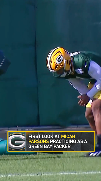 Micah Parsons hits the field in Green Bay for the first time 🧀🔥🏈