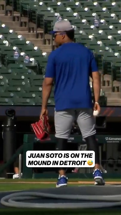 Now pitching for the Mets in BP, Juan Soto! 🤣