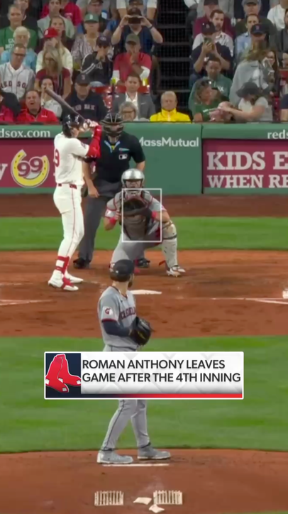 Red Sox' Roman Anthony exits early after back issue following swing in 4th Inning 😬