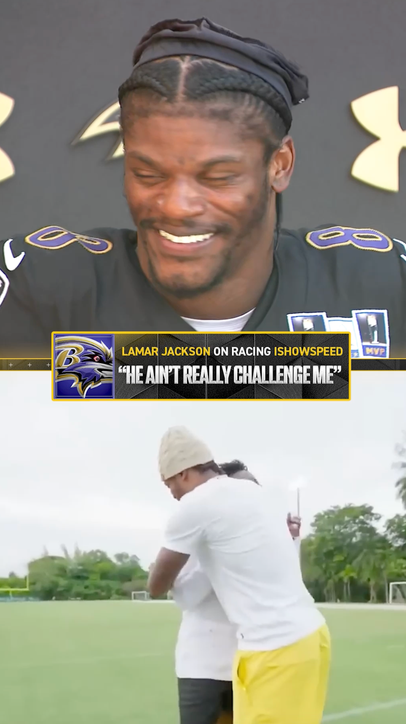 Lamar Jackson doesn't think IShowSpeed would be a challenge in racing  😂