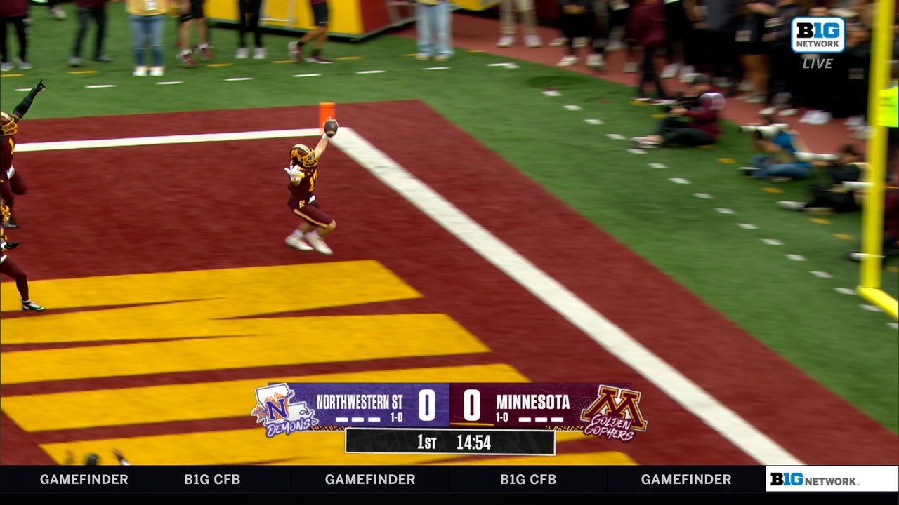 Minnesota's John Nestor returns interception for 29 yard touchdown vs. Northwestern State