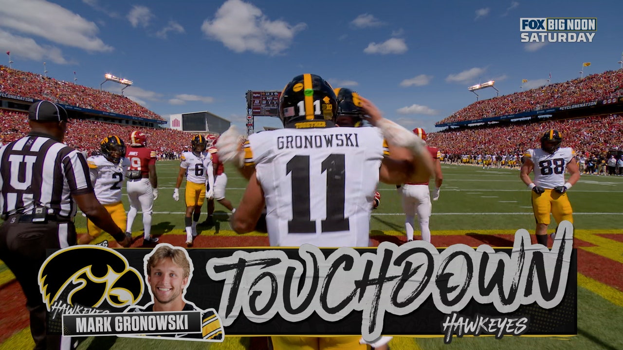 Iowa QB Mark Gronowski punches in the TD, shortens deficit against Iowa State
