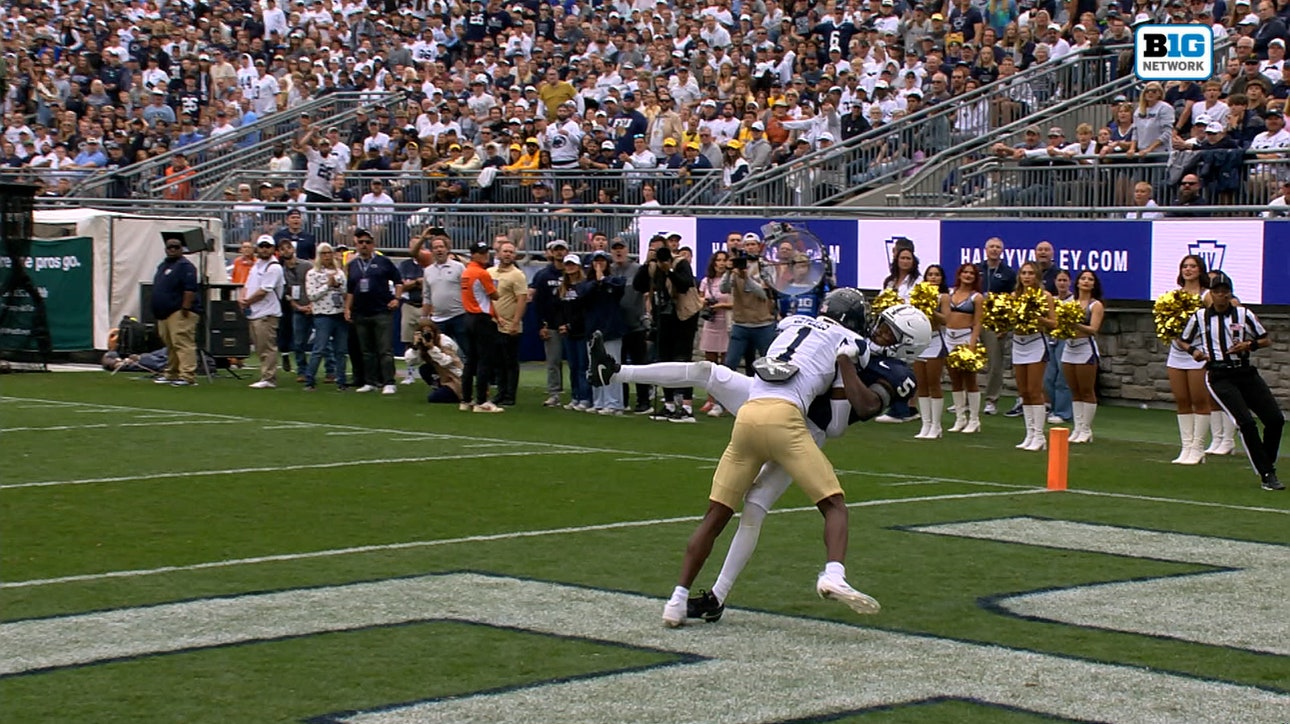 Penn State's Drew Allar connects with Devonte Ross for a 42-yard touchdown against FIU