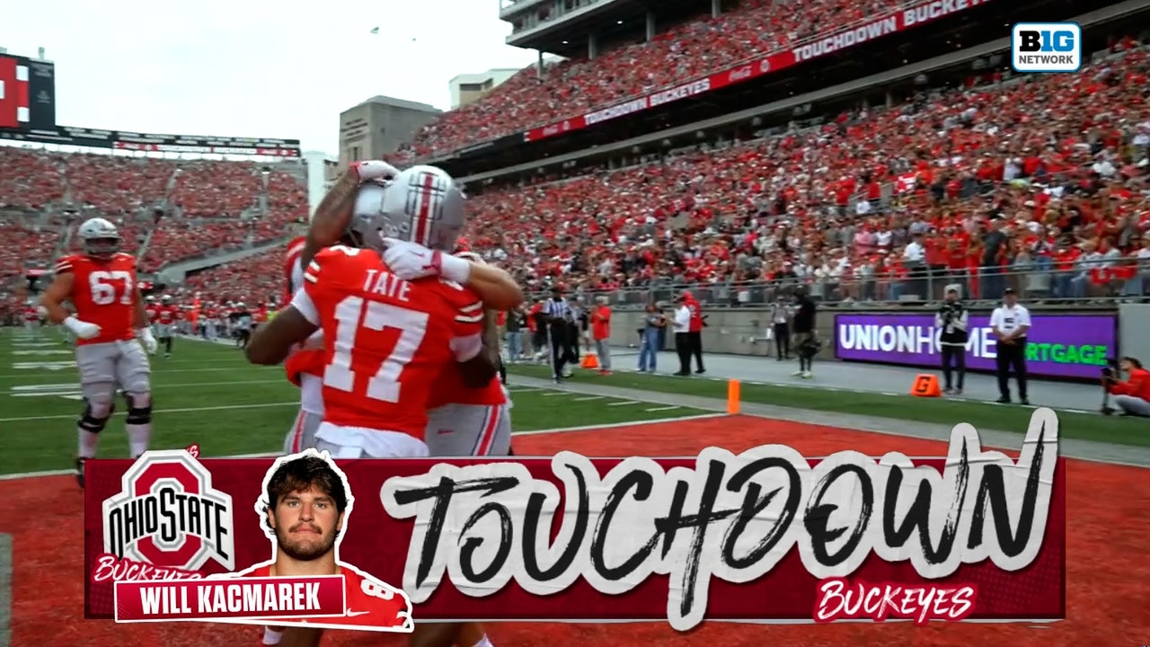 Julian Sayin throws 47-yard TD to Will Kacmarek, giving Buckeyes early lead