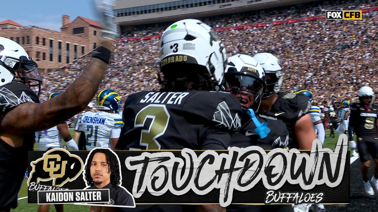 Kaidon Salter rushes for a nine-yard TD to give Colorado a 7-0 lead vs. Delaware