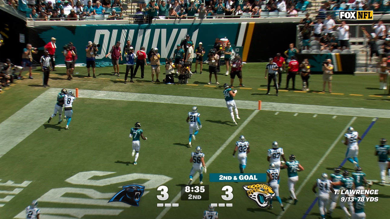 Jaguars' Trevor Lawrence completes 6-yd TD to take lead over Panthers | NFL Highlights