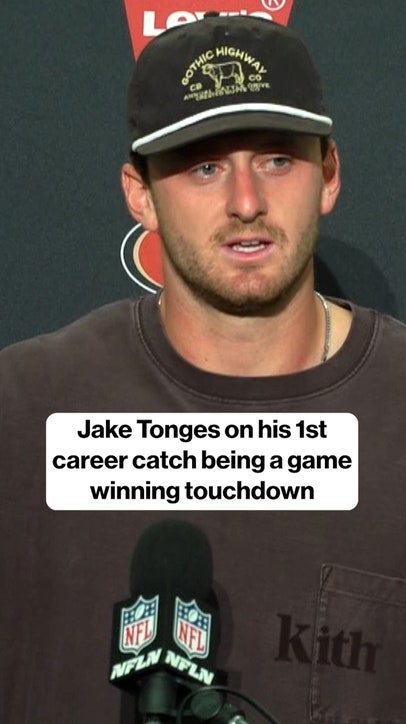 Jake Tonges on his first NFL reception being a game-winning TD 👏
