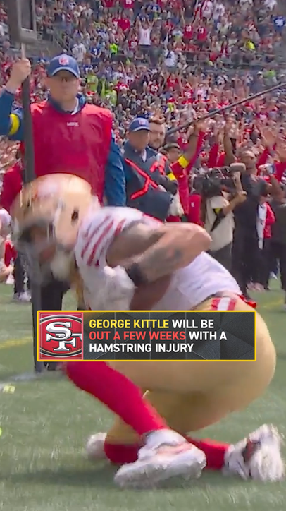 49ers' George Kittle is out for multiple weeks, according to Kyle Shanahan 😞