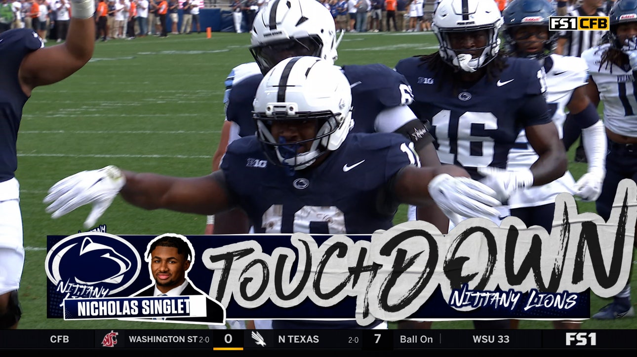 Nicholas Singleton rushes for 4-yard TD, giving Penn State early lead over Villanova