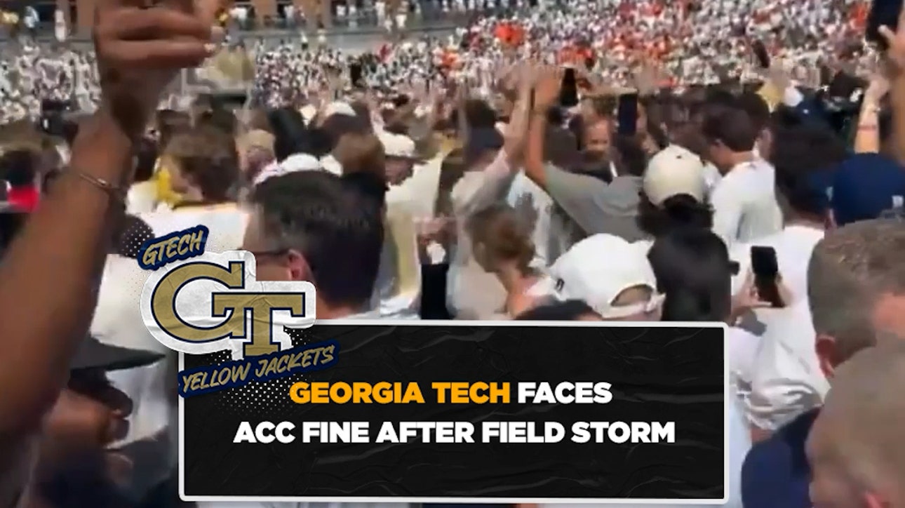 Georgia Tech fans storm the field after HUGE win over Clemson