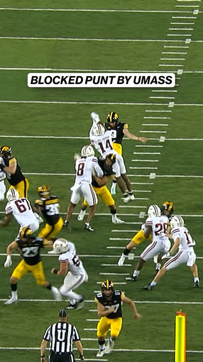 UMass with the big time blocked punt!
