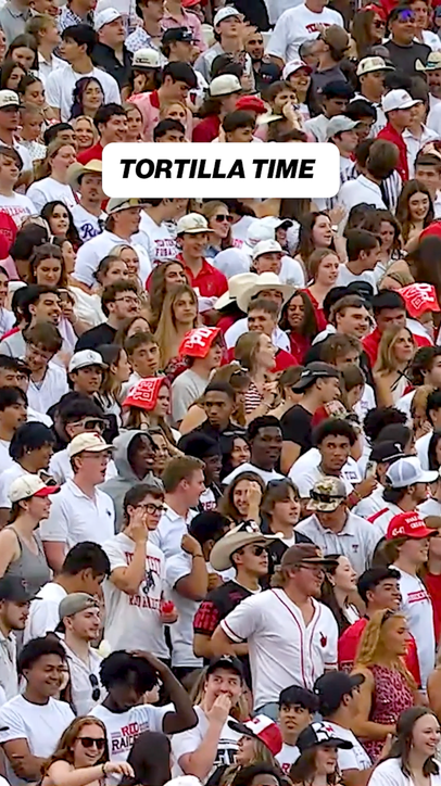 The Texas Tech tortilla tradition strikes again! 😂