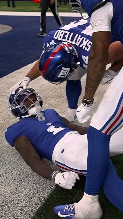 Malik Nabers was HYPED for his first TD of the season 🔥