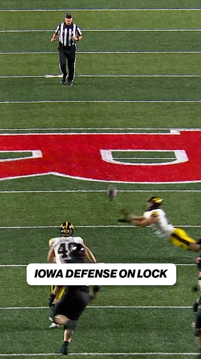 Iowa with a CLUTCH interception 😤