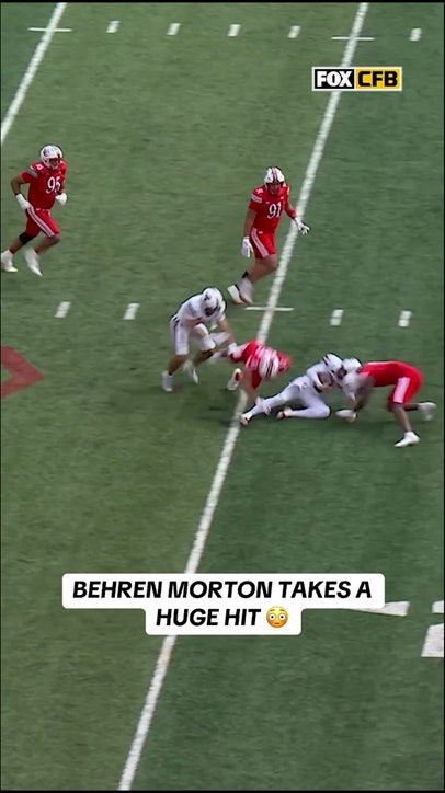 Behren Morton takes a big hit 😳