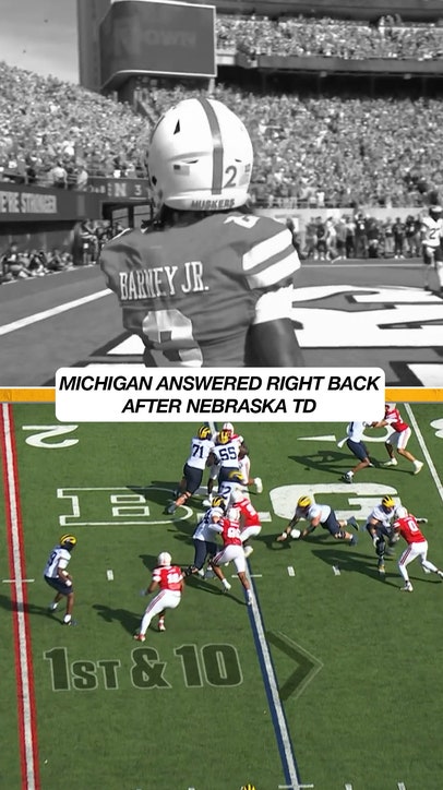 Nebraska scores, but Michigan immediately answers back 😯