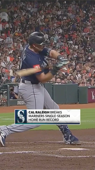 Cal Raleigh's 57th homer sets Mariners single-season HR record 👏🔱