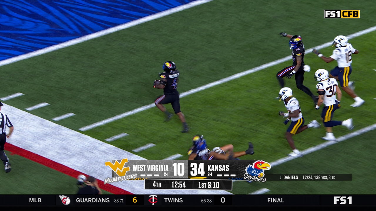 Leshon Williams rushes 62 Yards for Touchdown to extend Kansas' lead over West Virginia