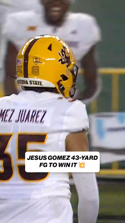🔥 43-Yard Dagger by Jesus Gomez! #ASU #CFBonFOX #ASUvsBaylor