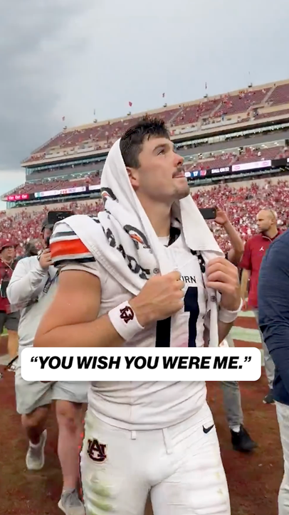 Auburn QB Jackson Arnold tells Oklahoma fans they wish they were him 😂