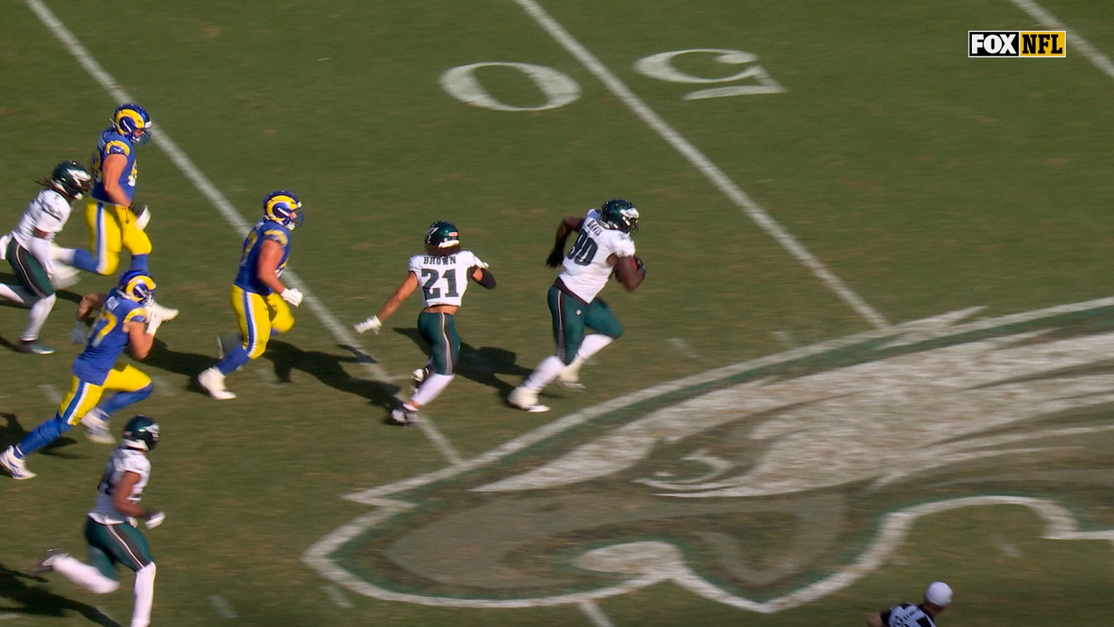 Jordan Davis returns blocked field goal for touchdown, sealing Eagles win over Rams | NFL Highlights