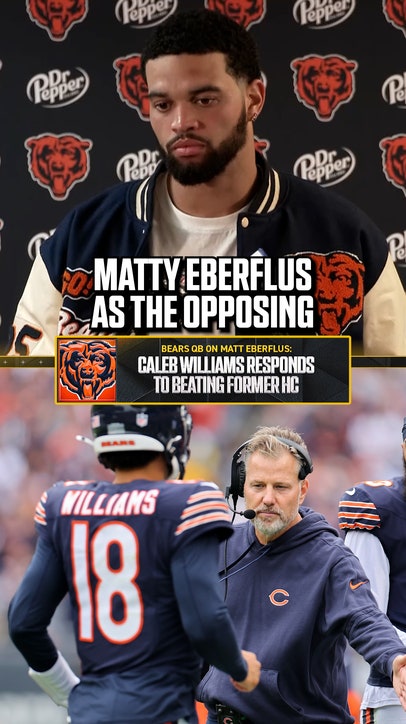 Caleb Williams responds to beating former HC Matt Eberflus 🍿
