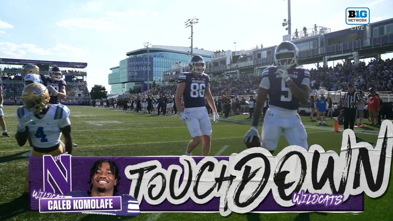 Caleb Komolafe rushes nine-yards into End Zone for Northwestern first touchdown vs. UCLA