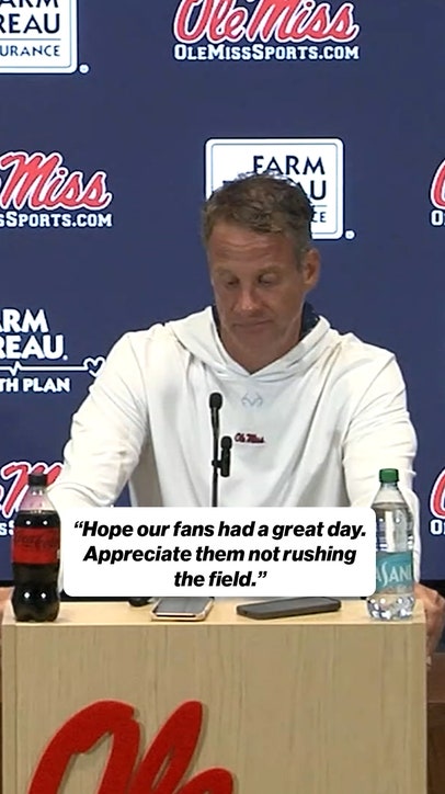 Lane Kiffin appreciates fans not rushing the field after upset win 👀