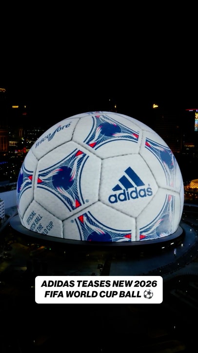 Adidas lit up The Sphere in Las Vegas with every FIFA World Cup ball since 1970 🔥
