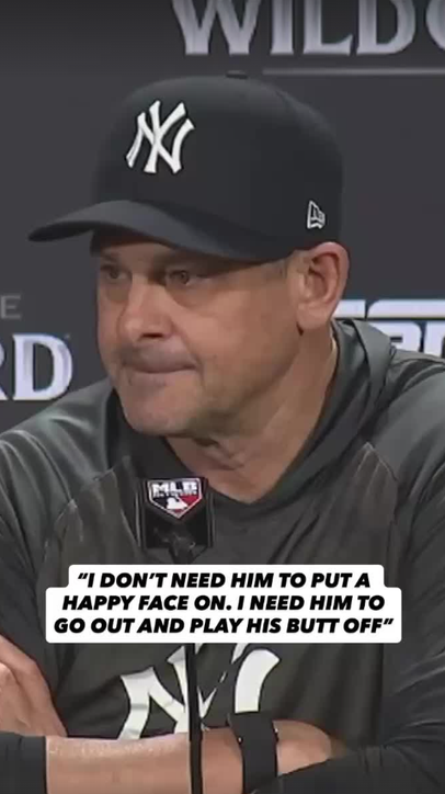 Aaron Boone talked about Jazz Chisholm’s postgame remarks from last night while his back was turned on reporters