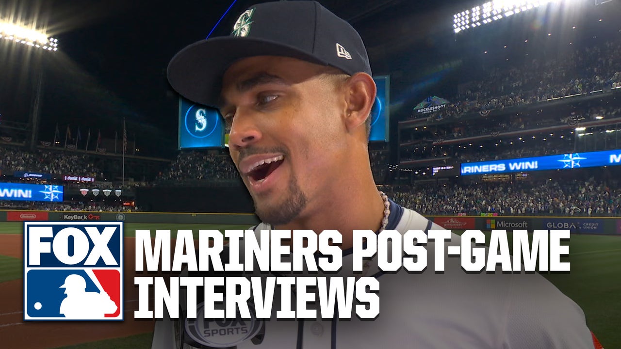 Julio Rodríguez, Cal Raleigh & Jorge Polanco on Mariners' long-awaited home playoff win vs,. Yankees