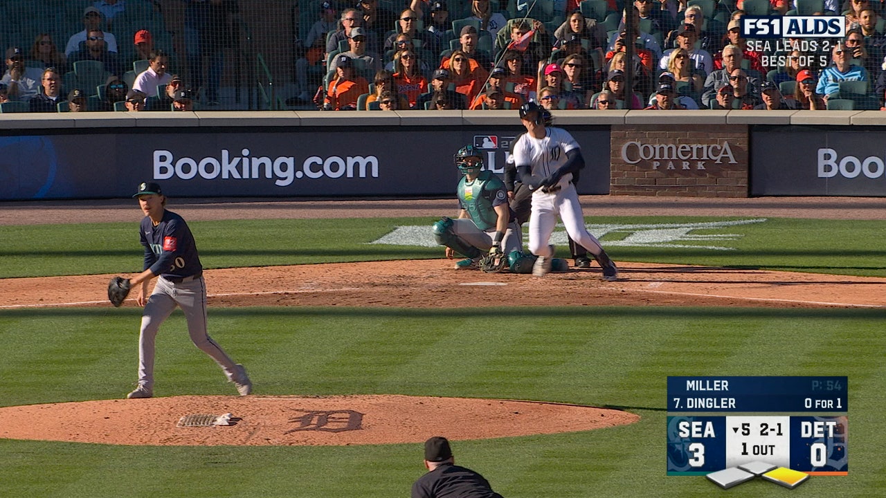 Tigers' rally with three runs in 5th inning to tie Mariners in ALDS