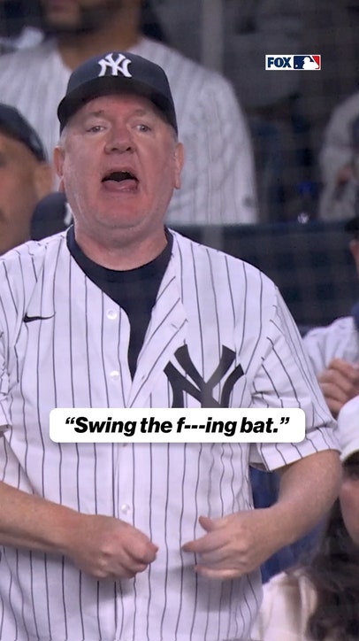 A Yankees fan yells 'Swing the f---ing bat!'