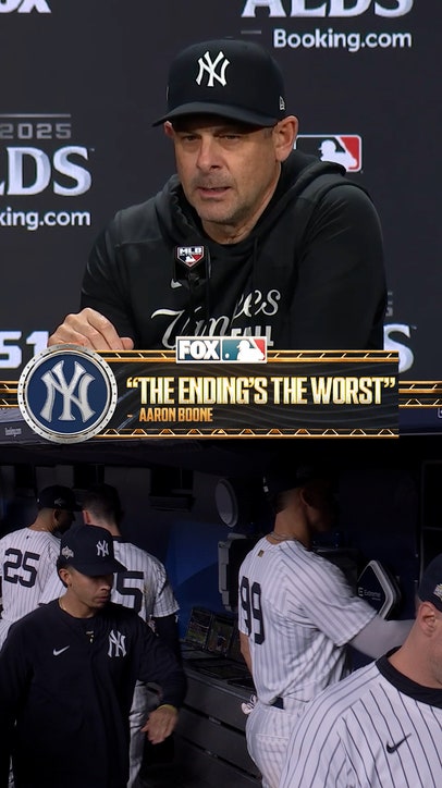 Yankees manager Aaron Boone speaks on being eliminated by the Blue Jays 😶