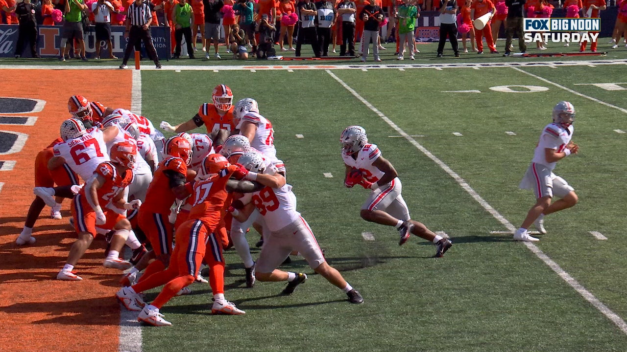 CJ Donaldson punches in touchdown, extending Ohio State's lead over Illinois