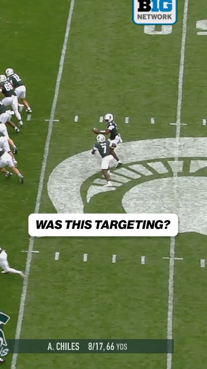 Aidan Chiles came out of the game after this hard hit