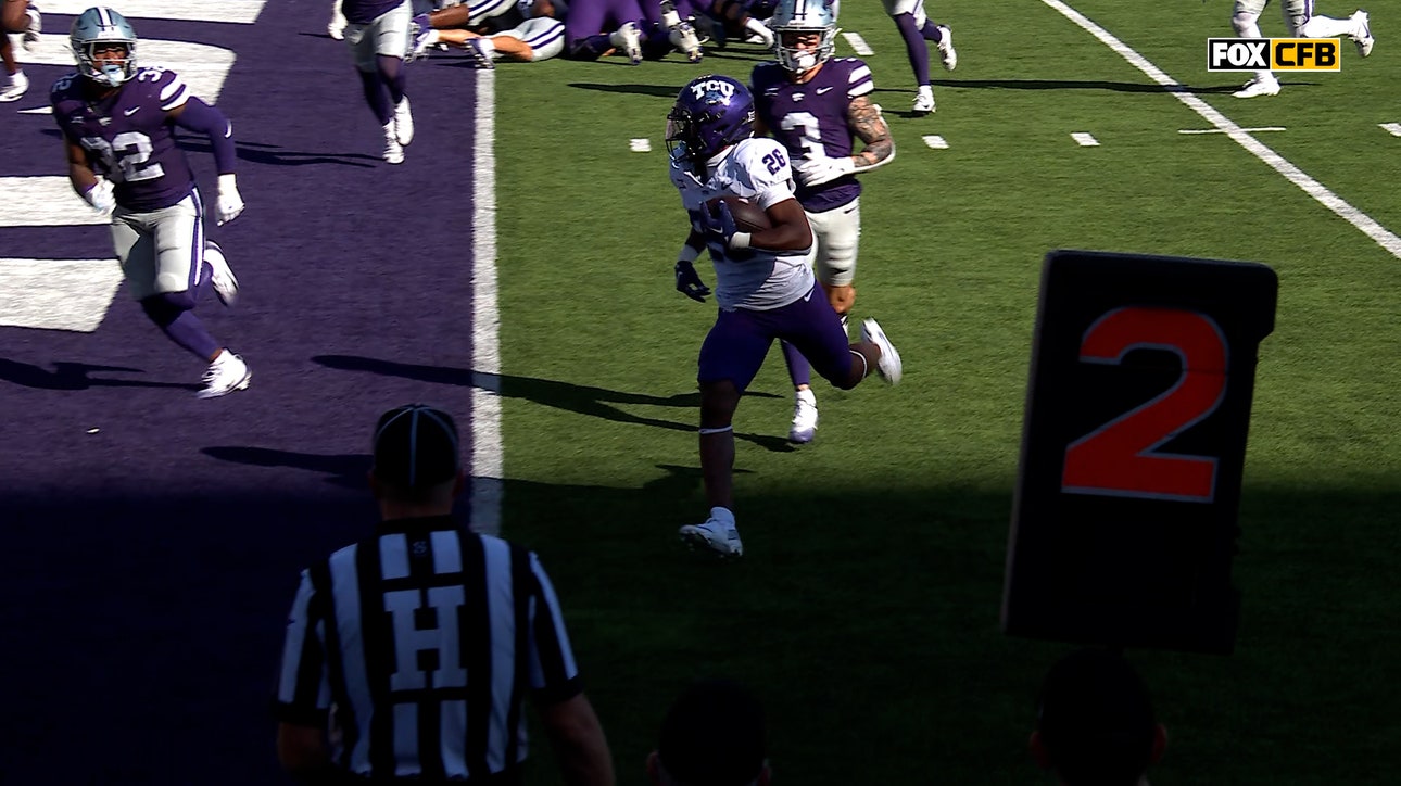 Jeremy Payne punches it in from one yard out to give TCU lead over Kansas State