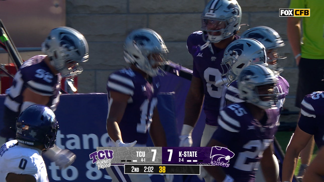 Wesley Fair recovers backwards pass fumble and takes it in for TD, giving Kansas State lead over TCU