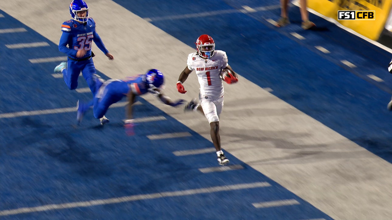 Damon Bankston returns kickoff 100 yards for a TD, cutting New Mexico's deficit vs. Boise State