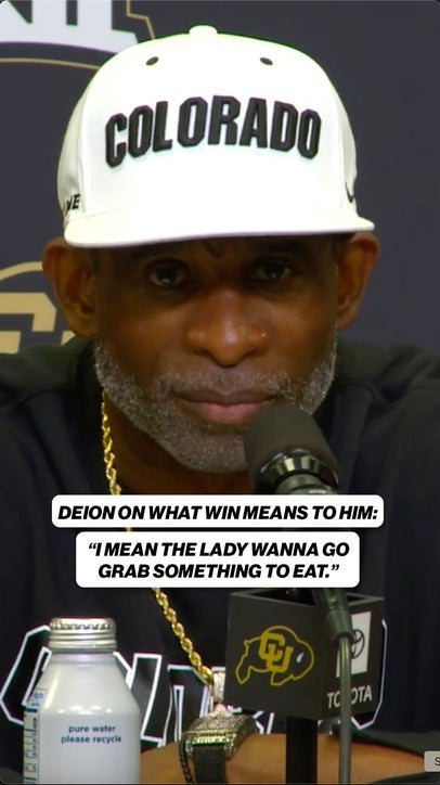 It really is the simple things for Deion after a win 😂