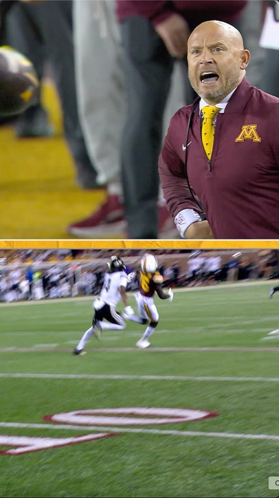 P.J. Fleck loses it after a no-call on a pass interference 🤬