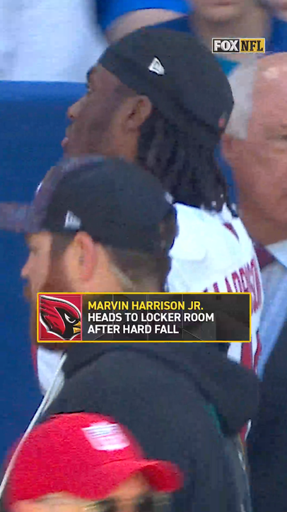 Marvin Harrison Jr. heads to locker room after slamming head against the ground