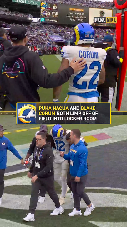 Rams are down two players in one play