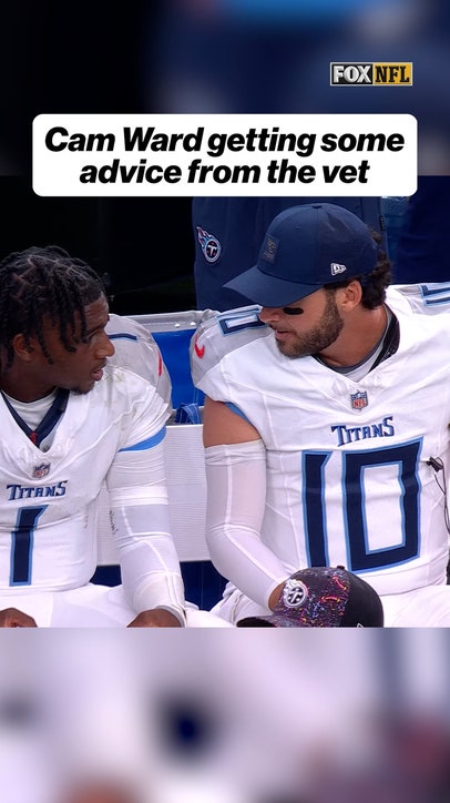 Cam Ward getting coached up on the sidelines ❤️