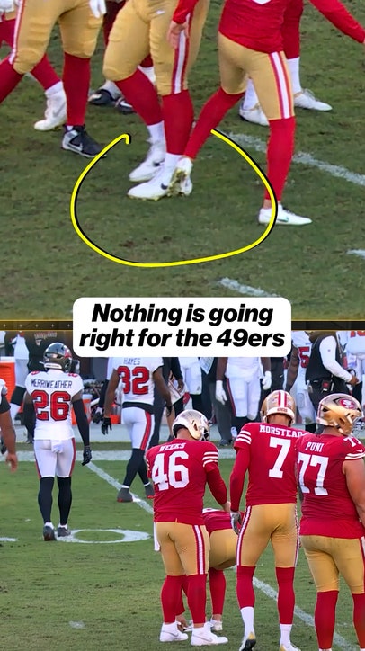 He stepped on the kickers foot... 😢