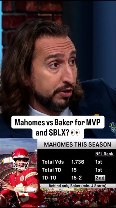 Nick dropped a banner in honor of his guys Patrick Mahomes AND Baker Mayfield 👀