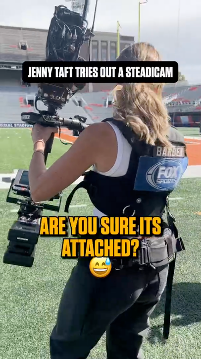 Jenny Taft tries using the steadicam! 🤣🎥