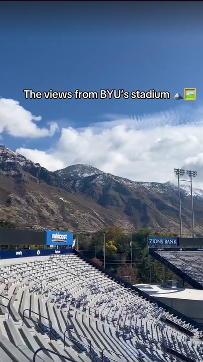 Is there a better view than BYU? 🤯🏔️