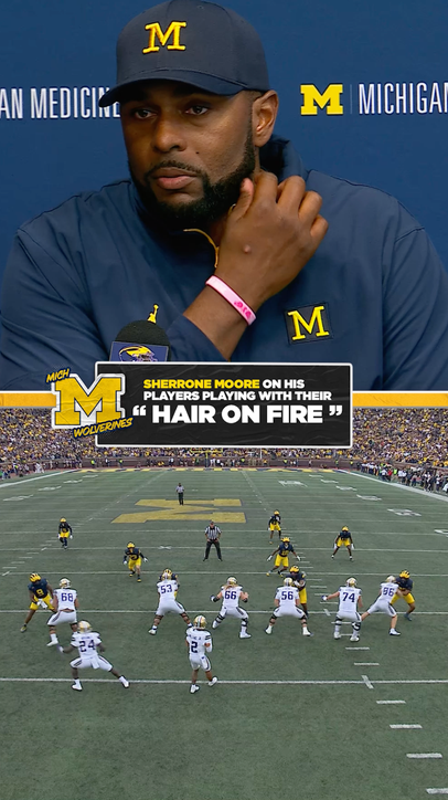 Sherrone Moore was very proud of his teaming following win vs. Washington ⚡️